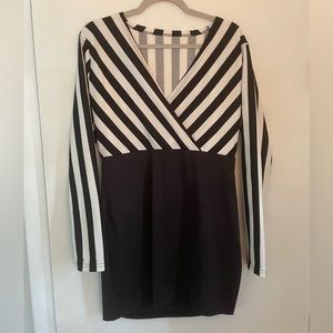 Women’s black and white dress